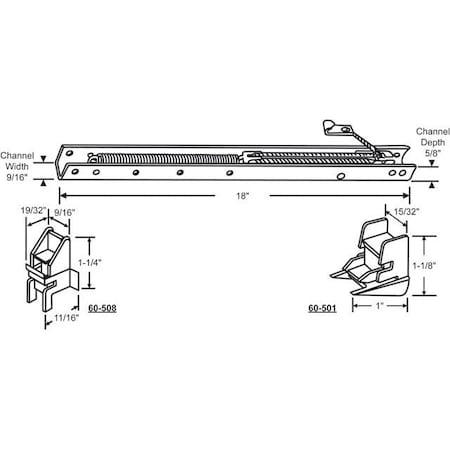 Strybuc 18in Window Channel Balance 60-174-21